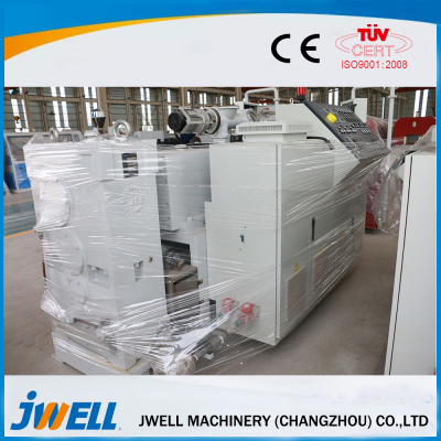 Jwell terrace conical twin screw extruder  PE WPC  profile extrusion line